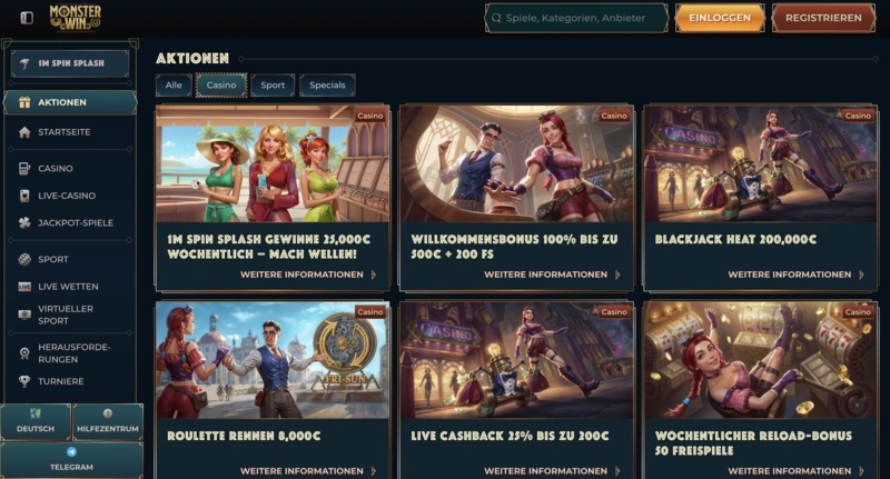 Monsterwin Bonuses